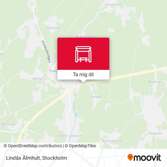 Lindås Älmhult karta