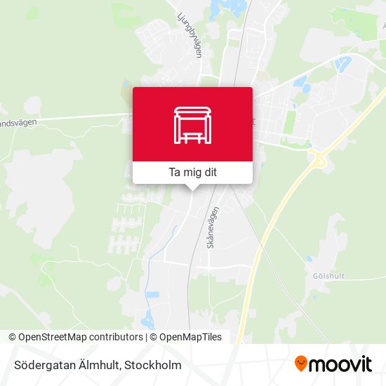 Södergatan Älmhult karta