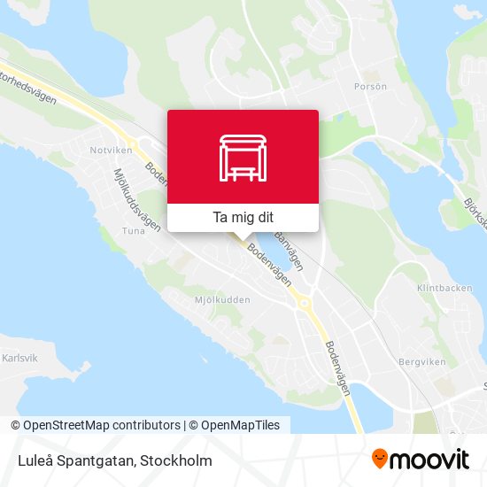 Luleå Spantgatan karta