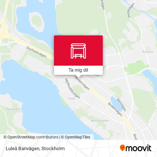 Luleå Banvägen karta