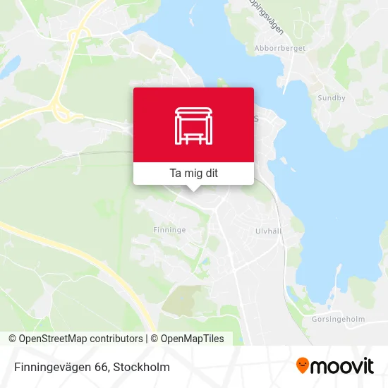 Finningevägen 66 karta