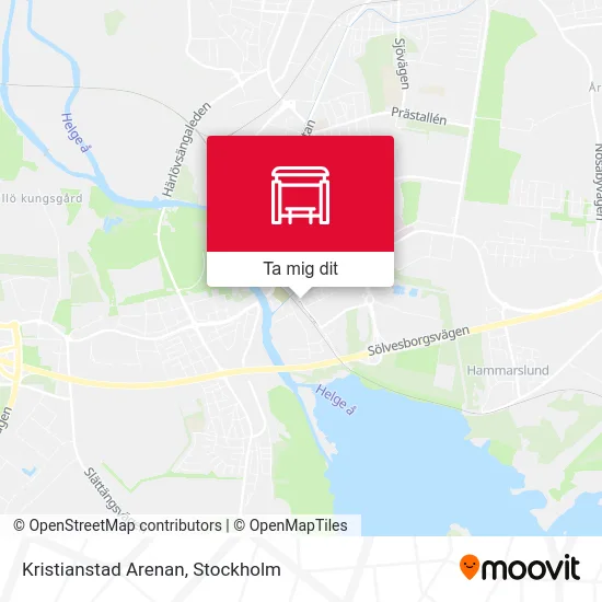 Kristianstad Arenan karta