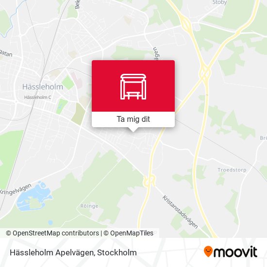 Hässleholm Apelvägen karta
