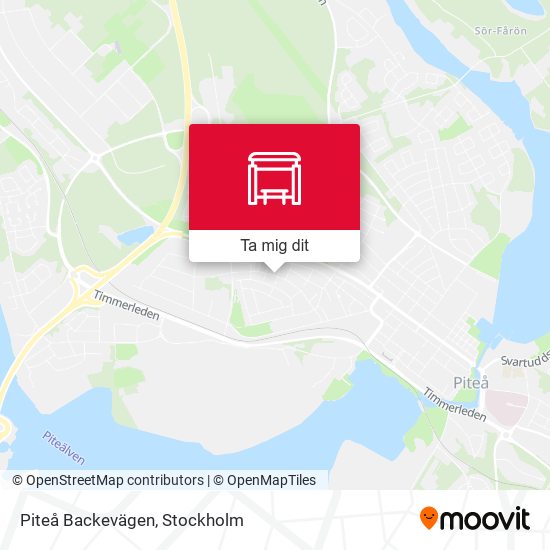 Piteå Backevägen karta