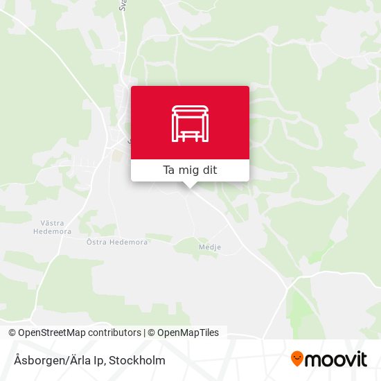 Åsborgen/Ärla Ip karta