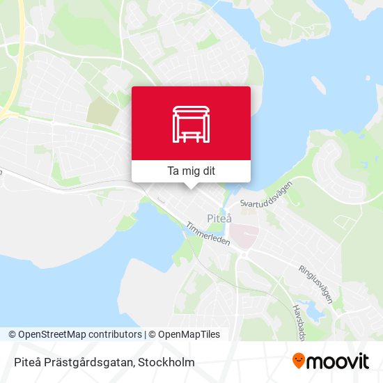 Piteå Prästgårdsgatan karta