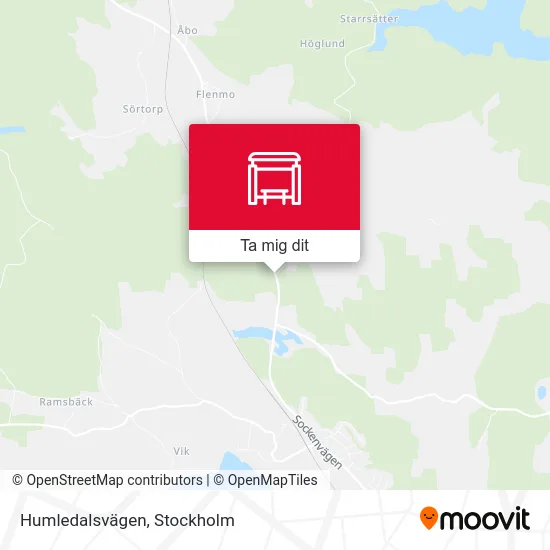 Humledalsvägen karta