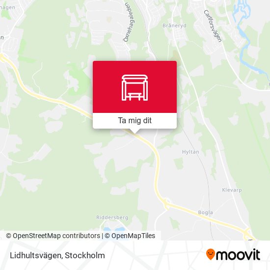 Lidhultsvägen karta