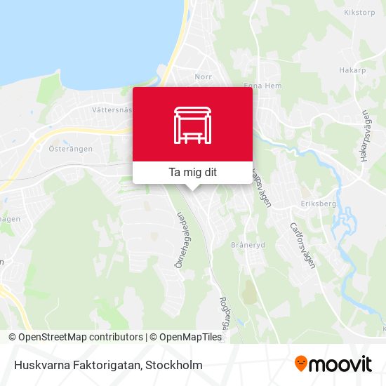Huskvarna Faktorigatan karta