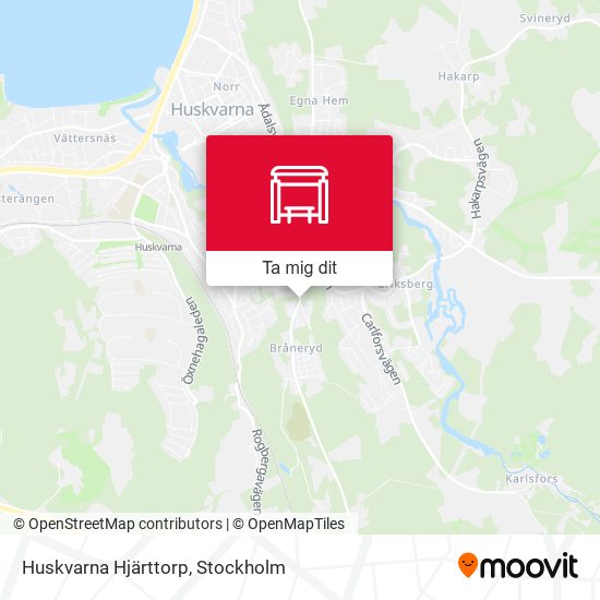 Huskvarna Hjärttorp karta