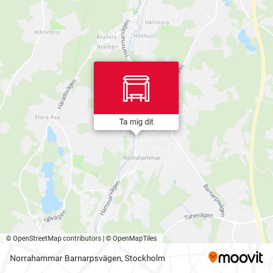 Norrahammar Barnarpsvägen karta