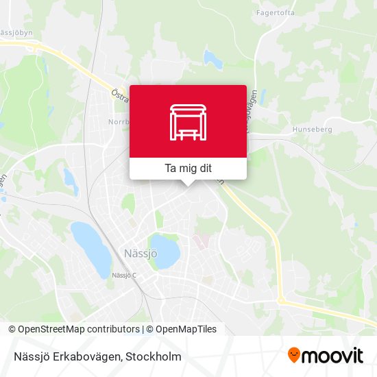 Nässjö Erkabovägen karta