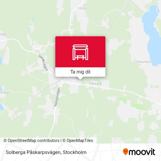 Solberga Påskarpsvägen karta
