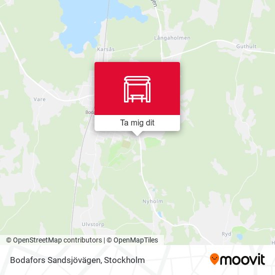 Bodafors Sandsjövägen karta