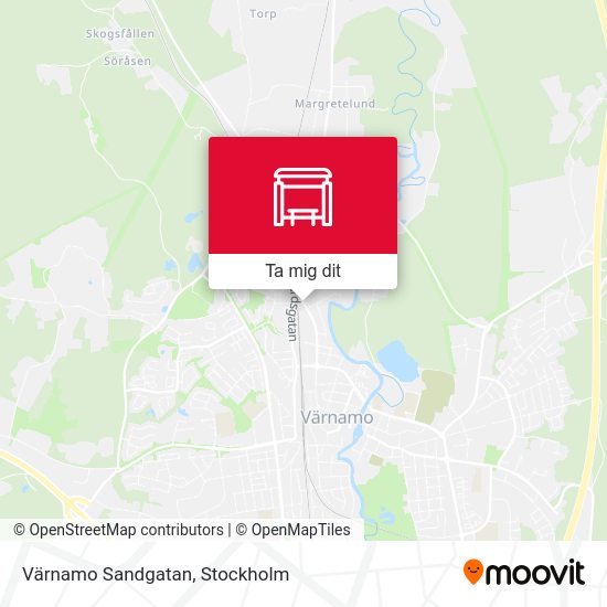 Värnamo Sandgatan karta