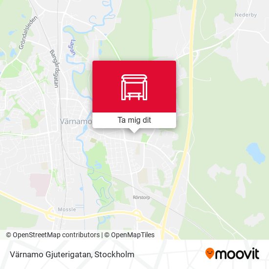 Värnamo Gjuterigatan karta