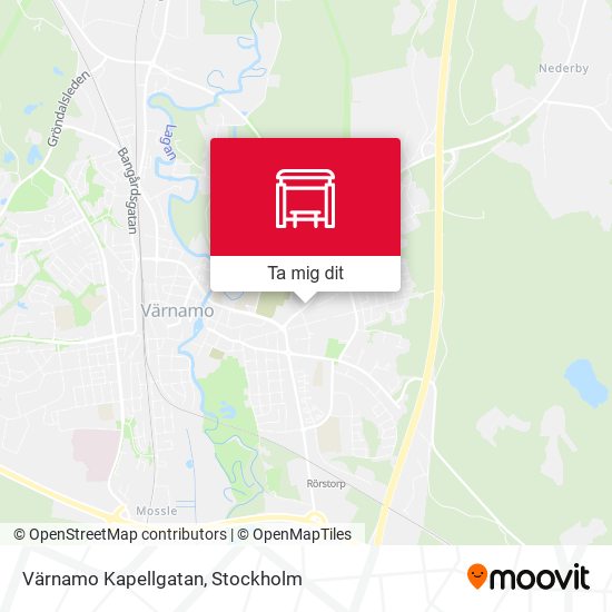 Värnamo Kapellgatan karta