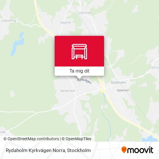 Rydaholm Kyrkvägen Norra karta