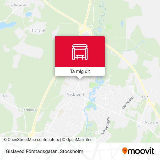 Gislaved Förstadsgatan karta