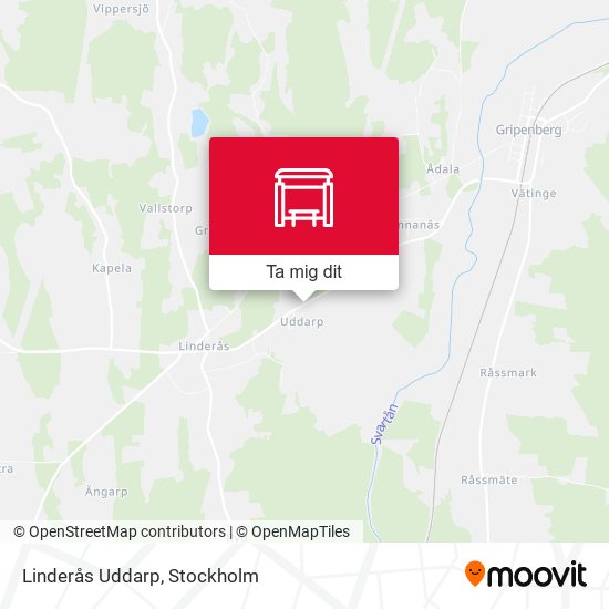 Linderås Uddarp karta