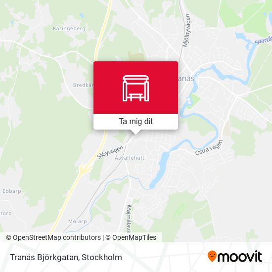 Tranås Björkgatan karta