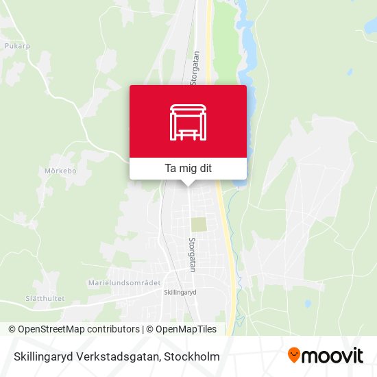 Skillingaryd Verkstadsgatan karta