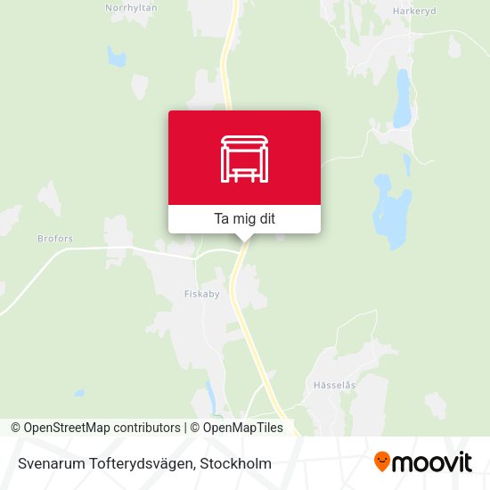 Svenarum Tofterydsvägen karta