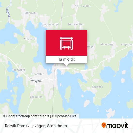 Rörvik Ramkvillavägen karta