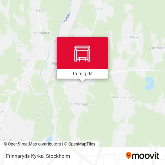Frinnaryds Kyrka karta