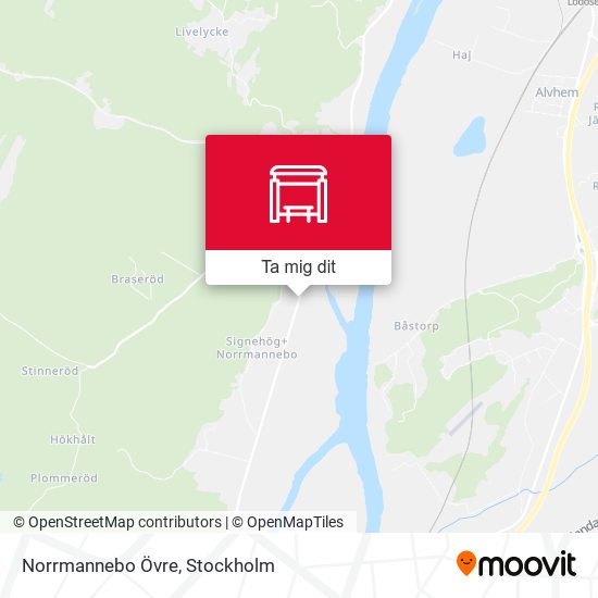 Norrmannebo Övre karta