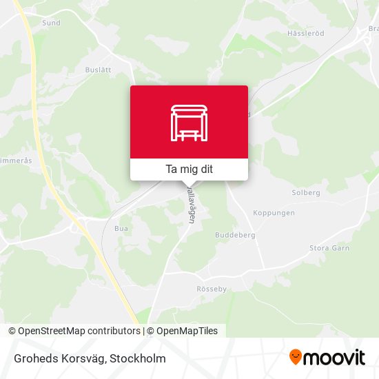 Groheds Korsväg karta