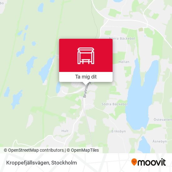 Kroppefjällsvägen karta