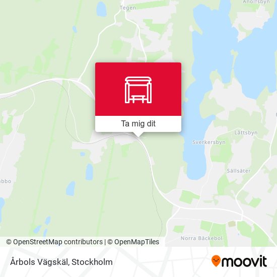 Årbols Vägskäl karta