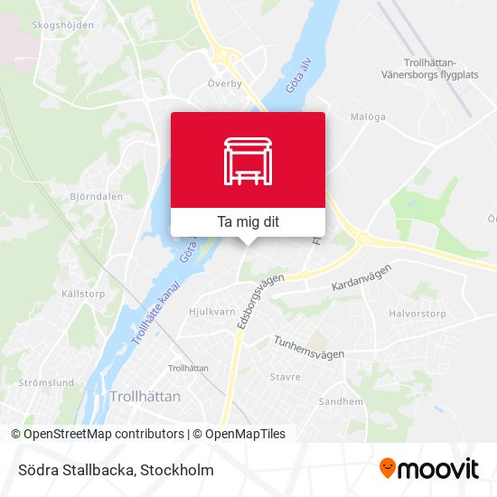 Södra Stallbacka karta