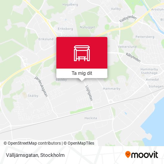 Välljärnsgatan karta