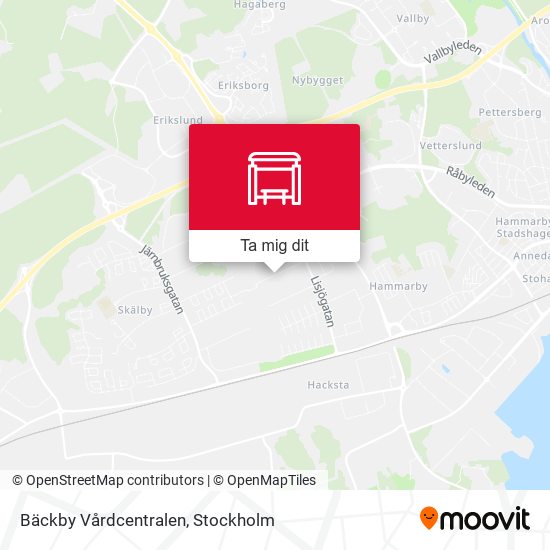 Bäckby Vårdcentralen karta