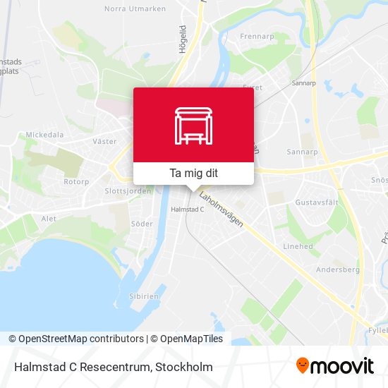 Halmstad C Resecentrum karta