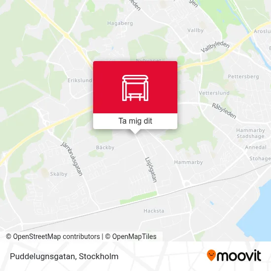 Puddelugnsgatan karta