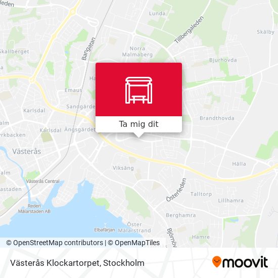 Västerås Klockartorpet karta