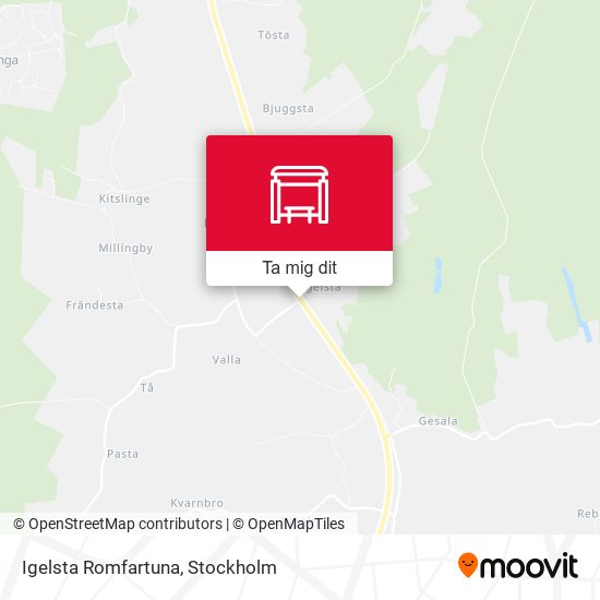 Igelsta Romfartuna karta