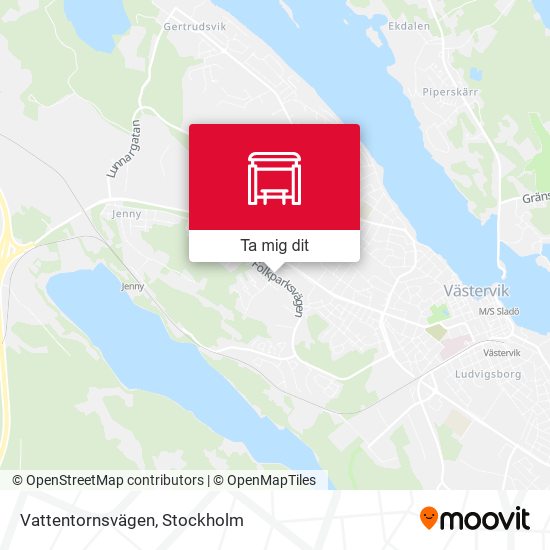 Vattentornsvägen karta