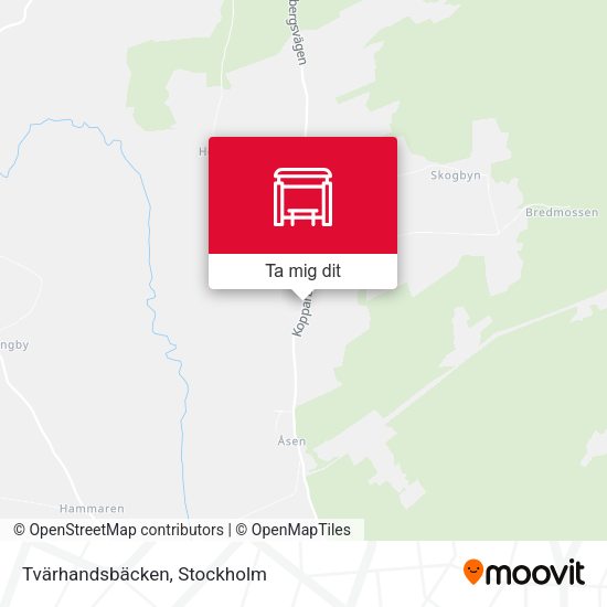 Tvärhandsbäcken karta