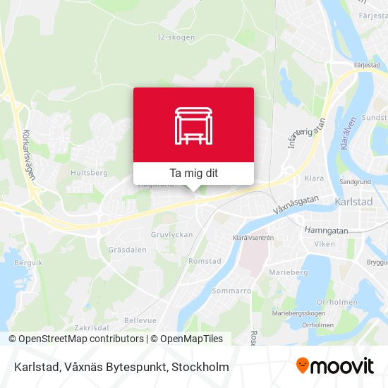 Karlstad, Våxnäs Bytespunkt karta