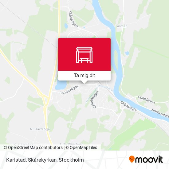 Karlstad, Skårekyrkan karta