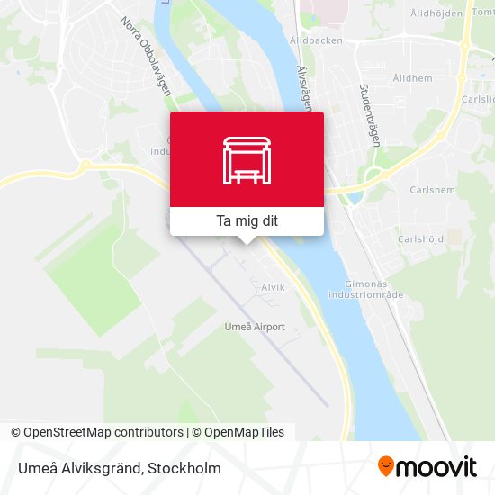 Umeå Alviksgränd karta