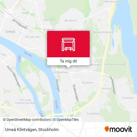 Umeå Klintvägen karta