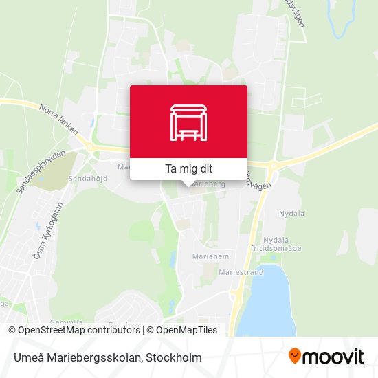 Umeå Mariebergsskolan karta