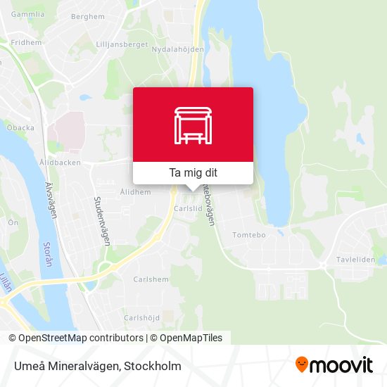 Umeå Mineralvägen karta