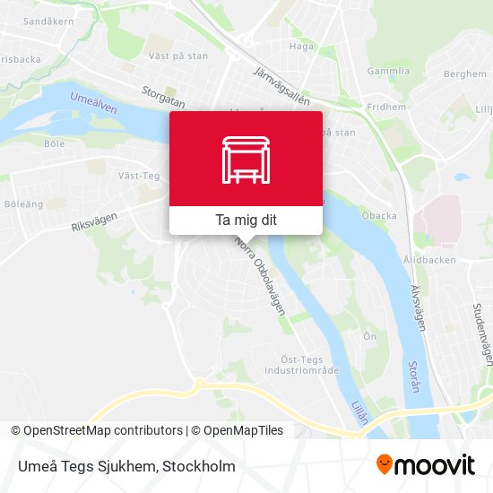 Umeå Tegs Sjukhem karta