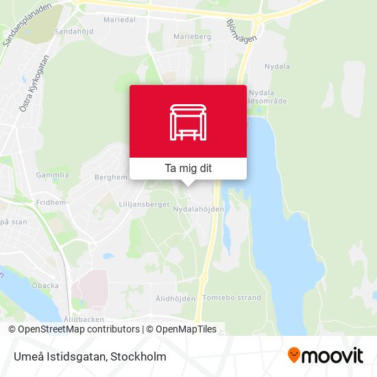 Umeå Istidsgatan karta